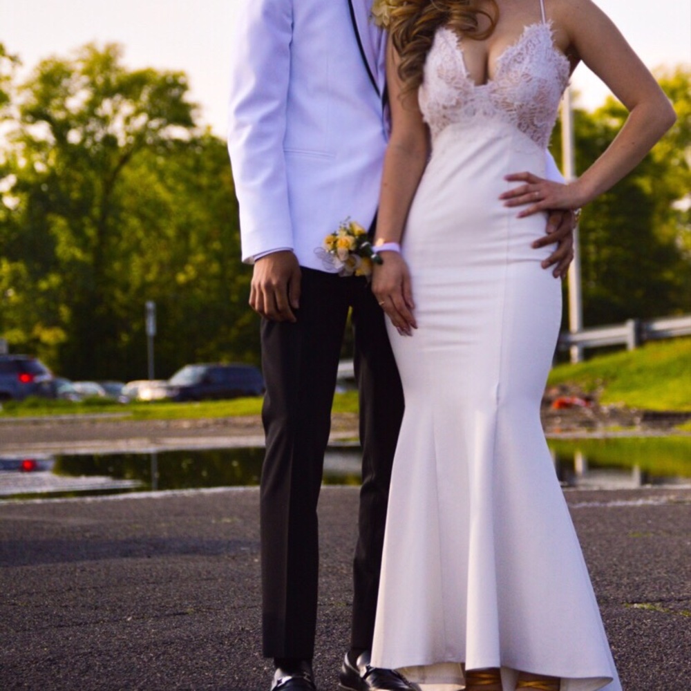 White Lace Prom Dress